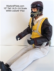 SCALE Full-Body Pilot WWII USAAF 1/4,5 ~ 1/4