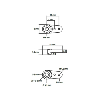 CHASERVO servo arm 0625.11