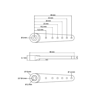 CHASERVO servo arm 0625.40