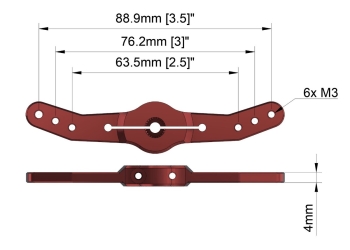 CHASERVO Doppelhebel 0825 rot mit Offset
