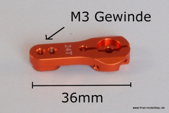 Alu-Hochlast Servoarm für Hitec (24 Zähne)