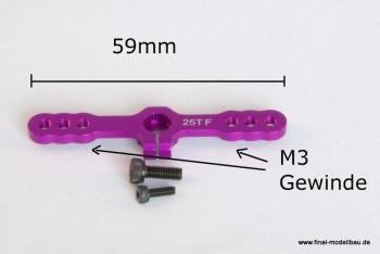 Hochlast Servoarm (beidseitig) für Futaba (25 Zähne)