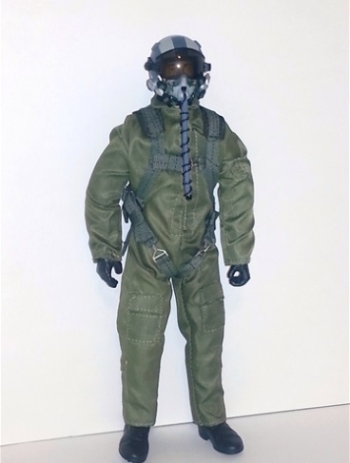 SCALE Full-Body Jet Pilot 1/8 GRÜN Kopf drehbar (mit Servo)