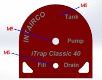 iTrap 40 (95ml) Classic Pro, Barb Fittings - Suit Large Tygon and 6mm Festo Tube