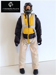 SCALE Full-Body Pilot WWII USAAF 1/8 or 1/7 FIGURE normal