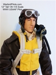 SCALE Full-Body Pilot WWII USAAF 1/5 or 1/6 FIGURE normal