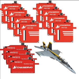 Servo-Set AeroJet F-18F von CHAServo