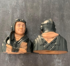 Pilotenkopf Amerikanischer Pilot 2.Weltkrieg 1:6  in der Grundfarbe