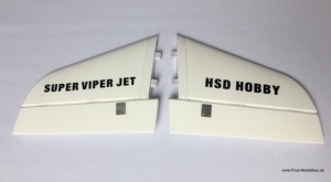HSD SUPER VIPER Höhenruder (Paar) rote Farbgebung