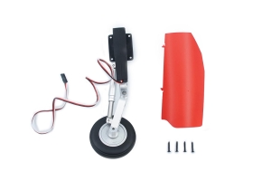 Main landing gear with gear door blue (L) for XFly Alpha 80mm EDF Jet