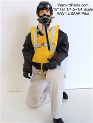 SCALE Full-Body Pilot WWII USAAF 1/4,5 ~ 1/4