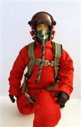 SCALE Full-Body Jet Pilot 1/8 ROT Kopf drehbar (mit Servo)