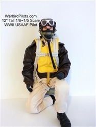 SCALE Full-Body Pilot WWII USAAF 1/5 or 1/6 FIGURE normal